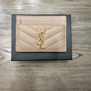 YSL Card Holder Monogram Matelasse Leather